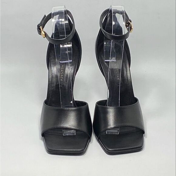 VERSACE Black Medusa Heeled Sandals size 36.5 - Picture 4 of 12